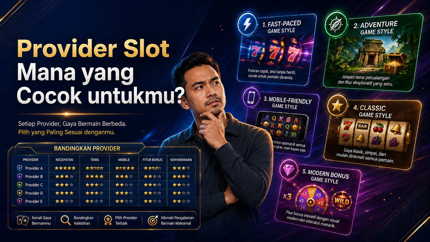 Rekomendasi Provider Slot Terbaik Sesuai Gaya Bermain